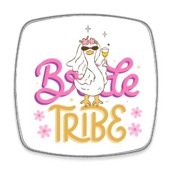 Bachelorette-Stamm Tee - Viereckiger Kühlschrankmagnet - Weiß - Vorne