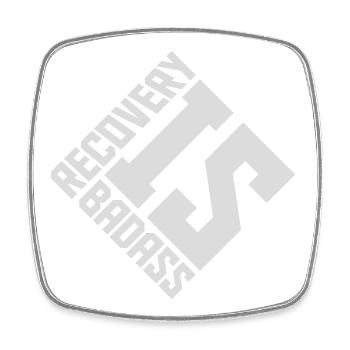 Recovery Is Badass Motivierend Erholung Zitat Logo - Viereckiger Kühlschrankmagnet - Weiß - Vorne
