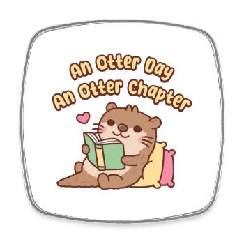Ein Otter-Tag Ein Otter-Kapitel Niedlich Otter Chilling - Viereckiger Kühlschrankmagnet - Weiß - Vorne