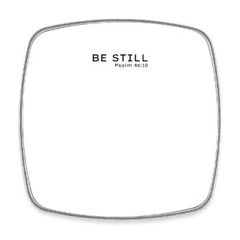 Be Still Psalm 46:10 - Viereckiger Kühlschrankmagnet - Weiß - Vorne