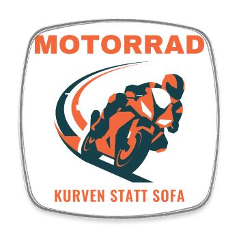Motorrad Kurven Statt Sofa Biker Geschenk - Viereckiger Kühlschrankmagnet - Weiß - Vorne