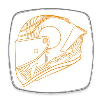 Helm - Viereckiger Kühlschrankmagnet - Weiß - Vorne