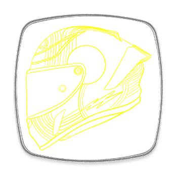 Helm - Viereckiger Kühlschrankmagnet - Weiß - Vorne