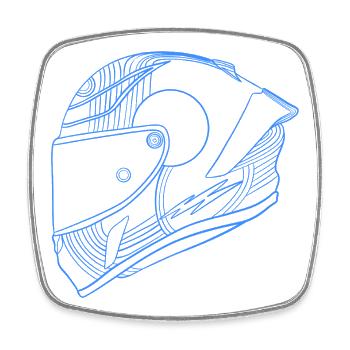 Helm - Viereckiger Kühlschrankmagnet - Weiß - Vorne