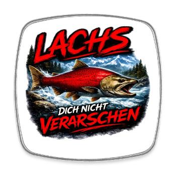 Lachs dich nicht verarschen - Viereckiger Kühlschrankmagnet - Weiß - Vorne