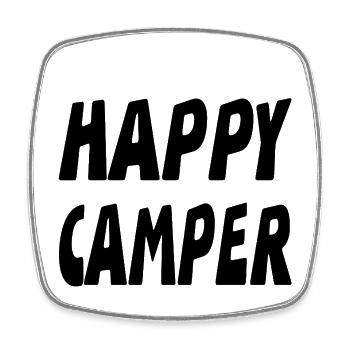 Camper - Viereckiger Kühlschrankmagnet - Weiß - Vorne