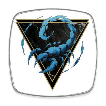 Skorpion-Wasserzeichen – Tierkreis von Kék-Ina - Viereckiger Kühlschrankmagnet - Weiß - Vorne