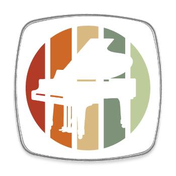 Piano Klavier Musiker Geschenk Geschenkidee - Viereckiger Kühlschrankmagnet - Weiß - Vorne