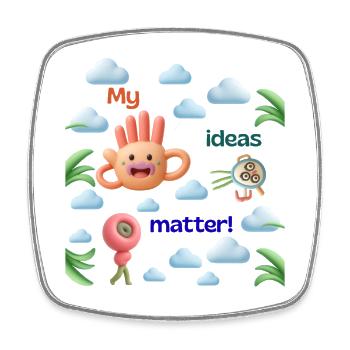 My ideas matter - Square fridge magnet - white - Front