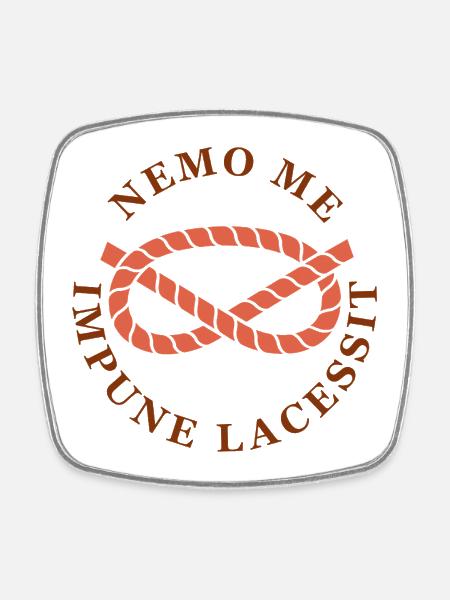 Stafford knot noeud nemo me impune lacessit - 058 - Magnet carré - blanc