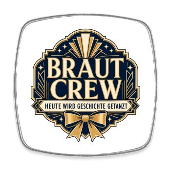 Braut Crew Hochzeitsedition - Viereckiger Kühlschrankmagnet - Weiß - Vorne