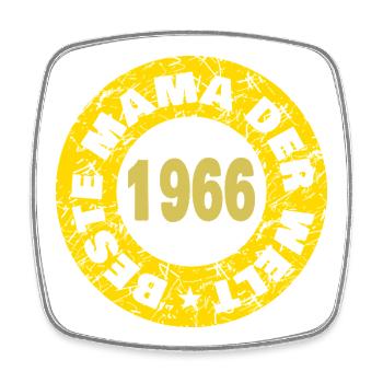 Mama 1966 - Viereckiger Kühlschrankmagnet - Weiß - Vorne