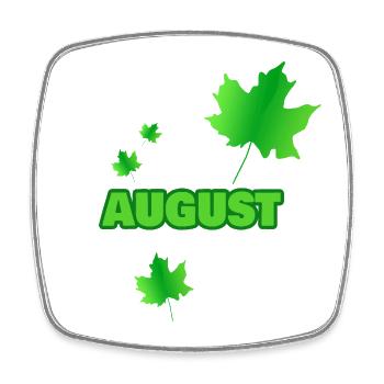Geschenk für August - Viereckiger Kühlschrankmagnet - Weiß - Vorne