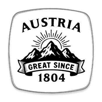 Austria great since 1804 (Kaisertum) - Viereckiger Kühlschrankmagnet - Weiß - Vorne