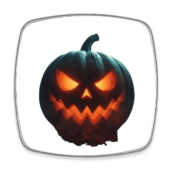 Roaring Scarlet Pumpkin - Square fridge magnet - white - Front