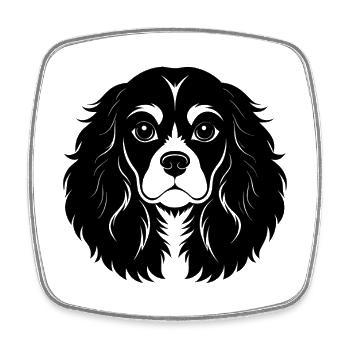 Kavallerier King Charles Spaniel - Viereckiger Kühlschrankmagnet - Weiß - Vorne