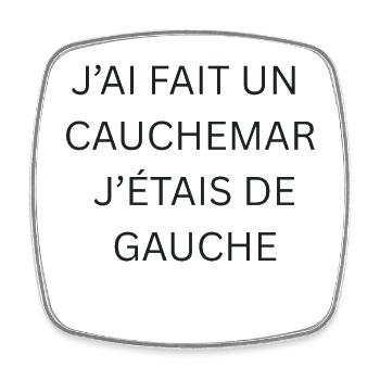 Humour France  - Magnet carré - blanc - Devant