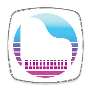 Piano Klavier Musiker Geschenk Geschenkidee - Viereckiger Kühlschrankmagnet - Weiß - Vorne