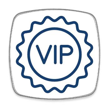 VIP Premium Badge Icon Symbol Illustration Design - Viereckiger Kühlschrankmagnet - Weiß - Vorne