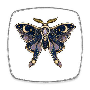 Cosmic Moth - Square fridge magnet - white - Front