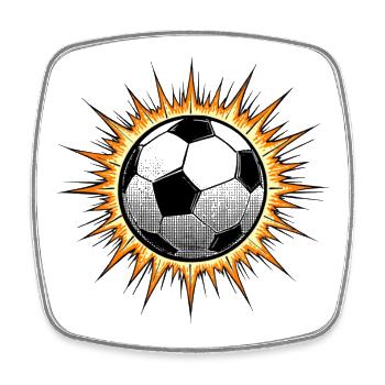 Immer Am Ball Bleiben - Viereckiger Kühlschrankmagnet - Weiß - Vorne