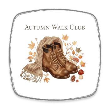 Autumn Walk Club Randonnée d’automne - Magnet carré - blanc - Devant