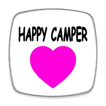 Camper - Viereckiger Kühlschrankmagnet - Weiß - Vorne