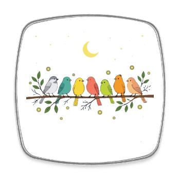 Birdwatching Shirt Cute Bird Bird Lover Gift - Square fridge magnet - white - Front