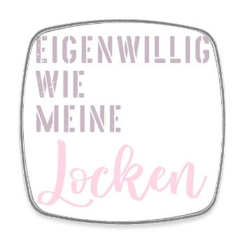 Haare Locken Eigenwillig - Viereckiger Kühlschrankmagnet - Weiß - Vorne