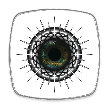 The Watcher - Viereckiger Kühlschrankmagnet - Weiß - Vorne