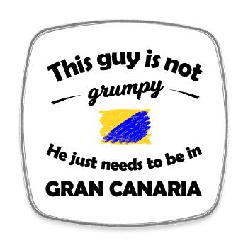 Farbklecks Gran Canaria Flagge - Viereckiger Kühlschrankmagnet - Weiß - Vorne