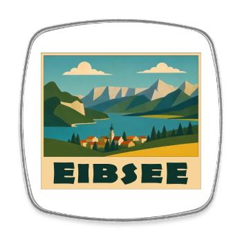 Eibsee Minimal - Square fridge magnet - white - Front