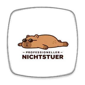 Professioneller Nichtstuer Capybara - Viereckiger Kühlschrankmagnet - Weiß - Vorne