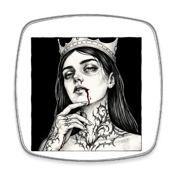 Königin der Nächte Tattoo - Viereckiger Kühlschrankmagnet - Weiß - Vorne