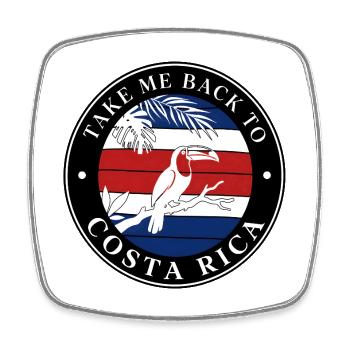 Take Me Back to Costa Rica Tukan - Viereckiger Kühlschrankmagnet - Weiß - Vorne