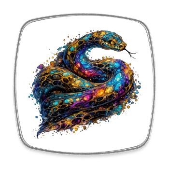 Celestial Serpent - Square fridge magnet - white - Front