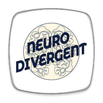 NEURODIVERGENT NEURODIVERSITÄT - Viereckiger Kühlschrankmagnet - Weiß - Vorne