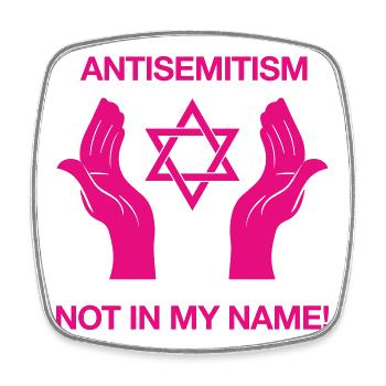 Antisemitism - Not In My Name!  - Square fridge magnet - white - Front