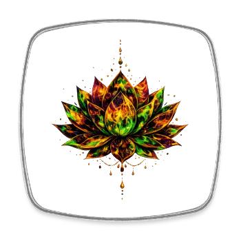 Radiant Lotus - Square fridge magnet - white - Front