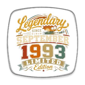 Legendär seit September 1993 Vintage Gift - Viereckiger Kühlschrankmagnet - Weiß - Vorne