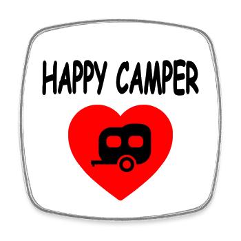 Camper - Square fridge magnet - white - Front