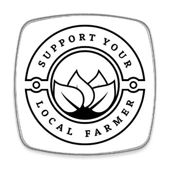 Support your local farmer - Nature & Agriculture - Square fridge magnet - white - Front