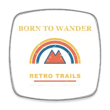 Born to Wander - Viereckiger Kühlschrankmagnet - Weiß - Vorne