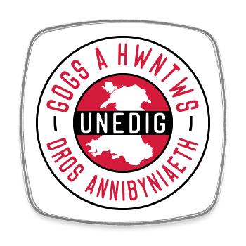 Gogs A Hwntws Unedig Dros Annibyniaeth - Square fridge magnet - white - Front