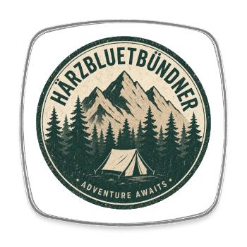 Graubünden - Square fridge magnet - white - Front
