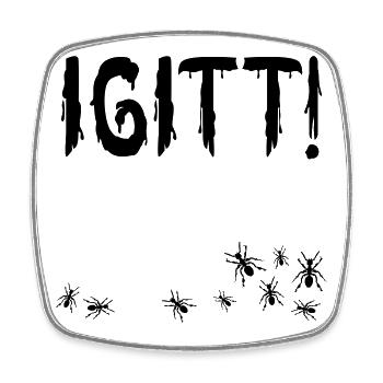Igitt Ameisen - Viereckiger Kühlschrankmagnet - Weiß - Vorne