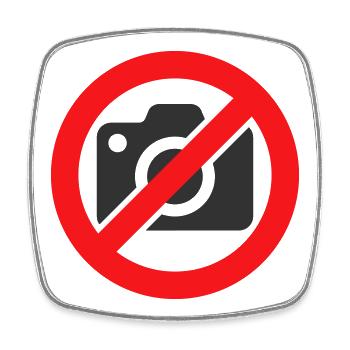 No Camera Photography Prohibited Warning Sign Stic - Square fridge magnet - white - Front