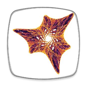 Starflame - Chaos Art - Square fridge magnet - white - Front