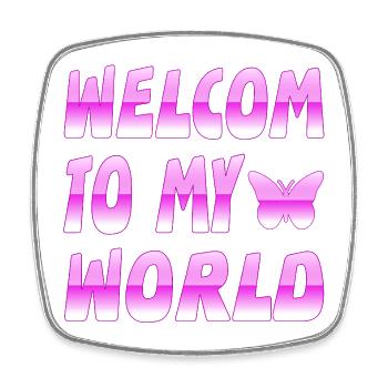 Butterflies - Square fridge magnet - white - Front