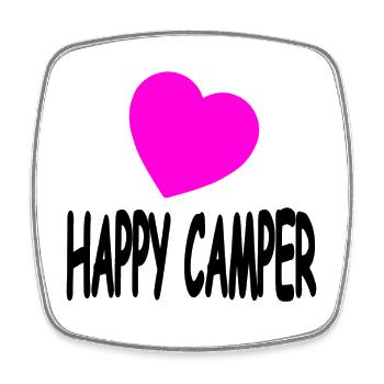 Camper - Viereckiger Kühlschrankmagnet - Weiß - Vorne